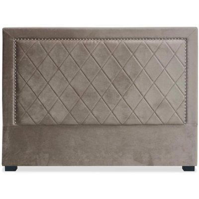 COTECOSY T&ecirc;te de lit moderne velours taupe Mathy 160