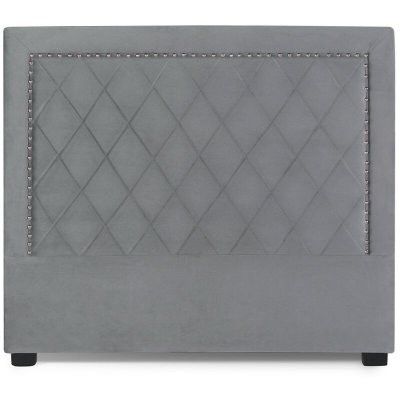 INTENSEDECO T&ecirc;te de lit Nolwen Velours Gris Argent 140cm - Gris