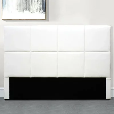 MEUBLER DESIGN T&ecirc;te de lit simili cuir blanc lexia 140 cm