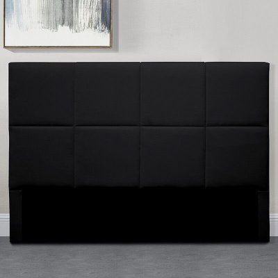 MEUBLER DESIGN T&ecirc;te de lit simili cuir noir lexia 140 cm