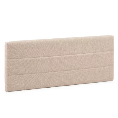 MARCKONFORT T&ecirc;te de lit tapiss&eacute;e 160x60 cm couleur beige, 8 cm d'&eacute;paisseur