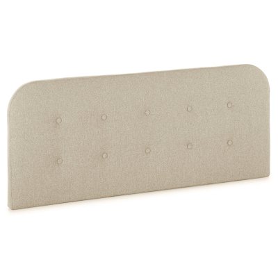 MARCKONFORT T&ecirc;te de lit tapiss&eacute;e saona 150x60 cm couleur beige, 8 cm d'&eacute;paisseur