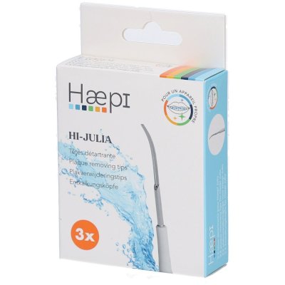 HAEPI T&ecirc;tes de d&eacute;tartrage pour brosse &agrave; dents  Julia Blanc X3