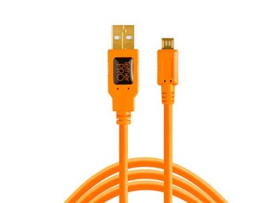 TETHER TOOLS  TetherPro USB 2.0 A Male vers Micro B 5 broches orange