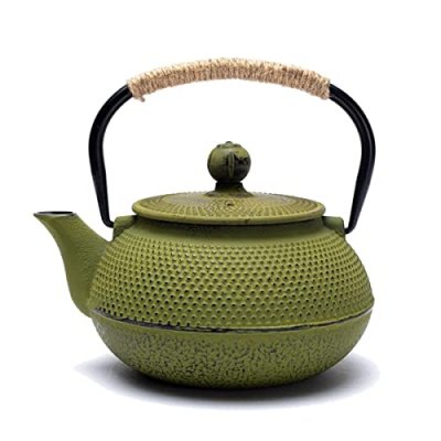 ZEN ET ETHNIQUE Tetsubin 0.6 litre - th&eacute;i&egrave;re japonaise verte patin&eacute;e noir