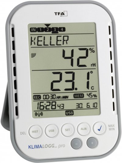 TFA DOSTMANN  30.3039 Klimalogg Pro Blanc