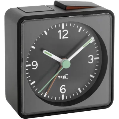 TFA DOSTMANN  60.1013.01 Push Electronic Alarm Clock Noir