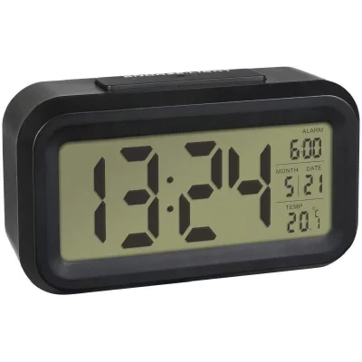 TFA  Dostmann 60.2018.01 &agrave; quartz R&eacute;veil noir Heures de r&eacute;veil 1
