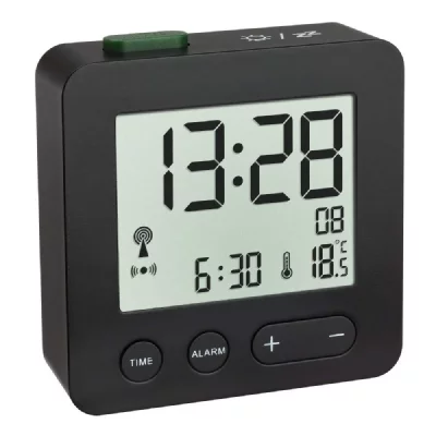 TFA DOSTMANN  60.2545.01 radiopilot&eacute;(e) R&eacute;veil noir Heures de r&eacute;veil 1
