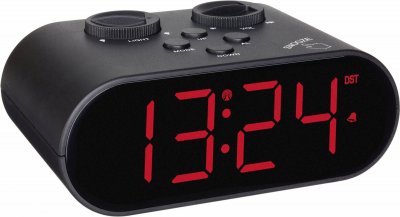 TFA  Dostmann 60.2551.01 radiopilot&eacute;(e) R&eacute;veil noir Heures de r&eacute;veil 1