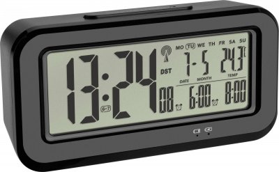 TFA DOSTMANN  60.2554.01 radiopilot&eacute;(e) R&eacute;veil noir Heures de r&eacute;veil 2