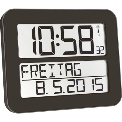 TFA Dostmann 60.4512.01 TimeLine Max Radio-r&eacute;veil, noir