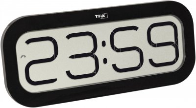 TFA Dostmann 60.4514.01 radiopilot&eacute;(e) Horloge murale 28 mm x 321 mm x 140 mm noir
