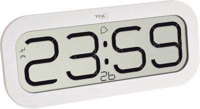 TFA Dostmann 60.4514.02 radiopilot&eacute;(e) Horloge murale 28 mm x 321 mm x 140 mm blanc