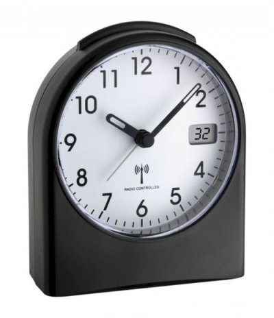 TFA  Dostmann 98.1040.01 Radio Alarm Clock Noir,Argent&eacute;