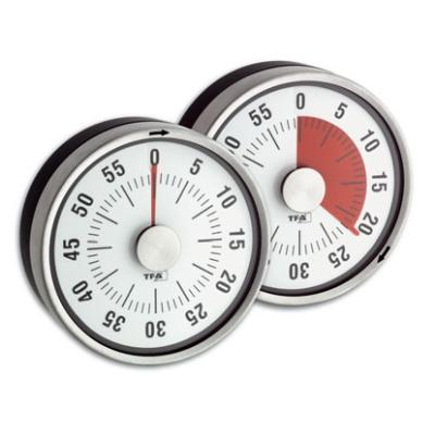 TFA  Dostmann - Minuteur rond de cuisine anthracite  - anthracite