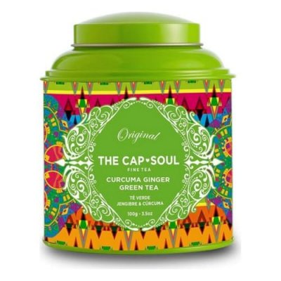 THE CAPSOUL  Th&eacute; Vert au Gingembre et Curcuma En Vrac 100g