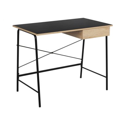 The Home Deco Factory - Bureau en bois et m&eacute;tal Stanford - Bois