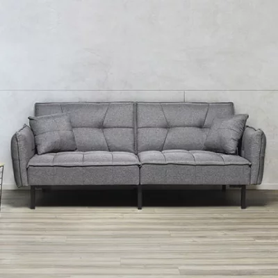 HOME DECO FACTRY The Home Deco Factory - Canap&eacute; convertible - Gris vert