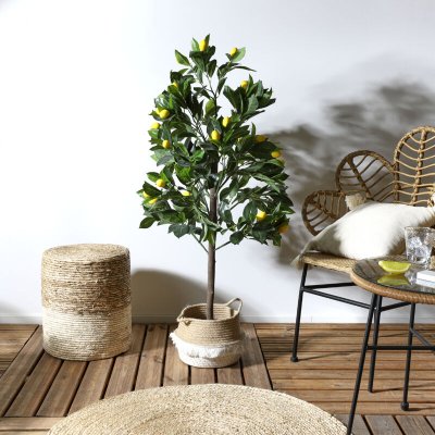 THE HOME DECO FACTORY  - Citronnier artificiel en pot 120 cm - Vert
