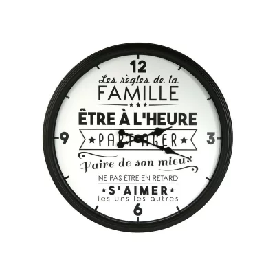 The Home Deco Factory - Horloge en plastique La vie en famille