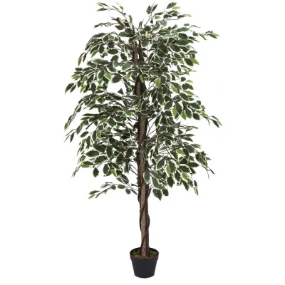 THE HOME DECO FACTORY  - Plante artificielle feuillage panach&eacute; 160 cm