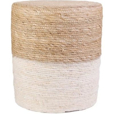 THE HOME DECO FACTORY  pouf blue lagoon m2 - beige CMP3664944178705