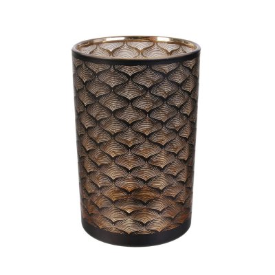 THE HOME DECO FACTORY  - Vase en m&eacute;tal noir et cuivr&eacute; Aster 20 cm
