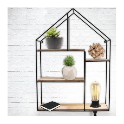 The Home Deco Light - Etag&egrave;re d&eacute;co lumineuse 4 niveaux Maison 50 cm