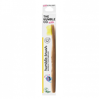 THE HUMBLE CO  Bambou enfants Brosse &agrave; Dents ultra Soft Jaune