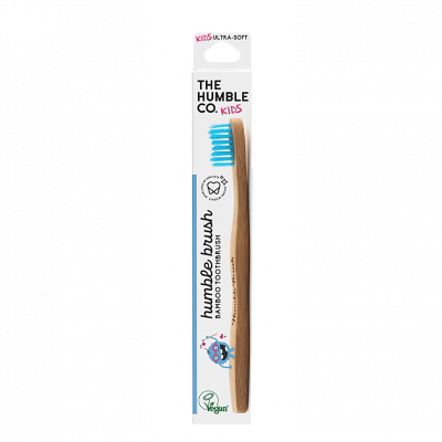 THE HUMBLE CO  Brosse &agrave; Dents pour Enfants ultra Soft Blue Bamboo