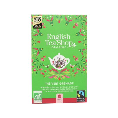 ENGLISH TEA SHOP The vert grenade et petales de rose Bio - 20 sachets