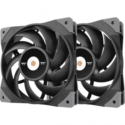 THERMALTAKE  TOUGHFAN 12 Boitier PC Ventilateur 12 cm Noir 2 pi&egrave;ce(s)