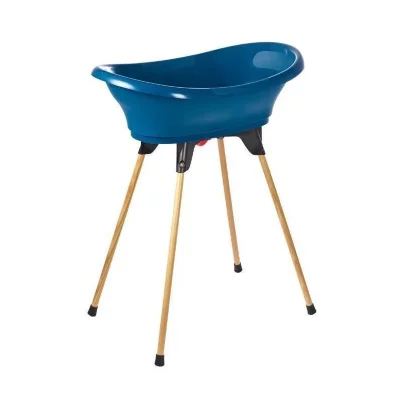  Thermobaby Kit De Bain Vasco : Baignoire + Pieds + Tuyau De Vidange - Bleu Oc&eacute;an