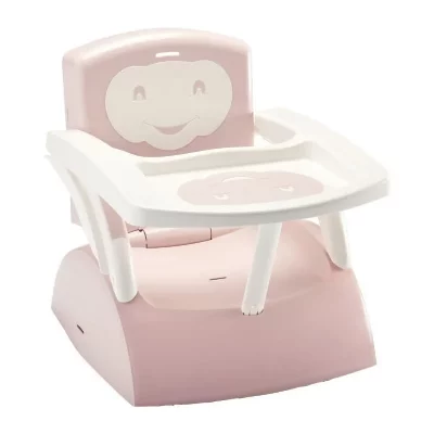 THERMOBABY  Rehausseur de chaise enfant 2en1, rose poudr&eacute; 