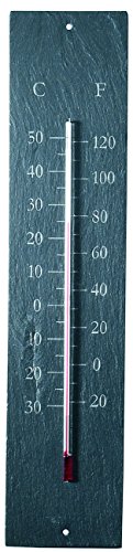 ESSCHERT DESIGN Thermom&egrave;tre de jardin en schiste