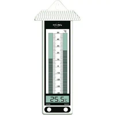 INOVALLEY Thermom&egrave;tre &Eacute;lectronique Int&eacute;rieur Mini/Maxi Blanc 315el Blanc