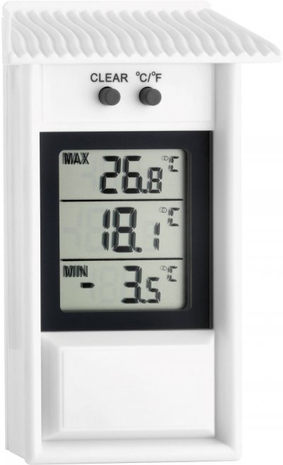 TFA DOSTMANN GMBH & CO. KG Thermom&egrave;tre &eacute;lectronique mini-maxi pour l&rsquo;int&eacute;rieur ou l&rsquo;ext&eacute;rieur,