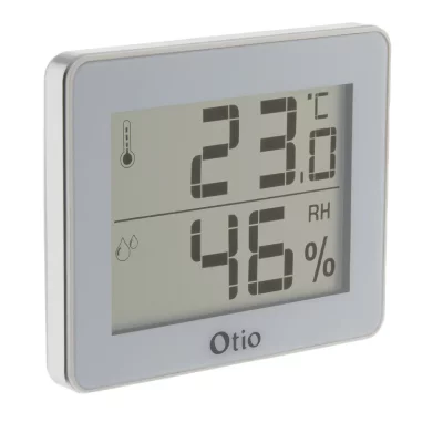 OTIO Thermom&egrave;tre et Hygrom&egrave;tre avec &eacute;cran lcd - Blanc 