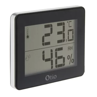OTIO Thermom&egrave;tre Hygrom&egrave;tre avec &eacute;cran NOIR  936058