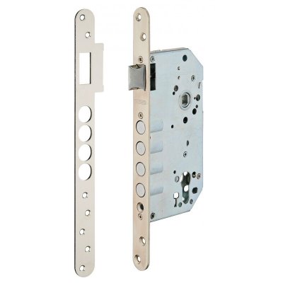THIRARD  - Boitier de serrure encastrable &agrave; cylindre pour porte d'entr&eacute;e, axe 60mm, bouts ronds