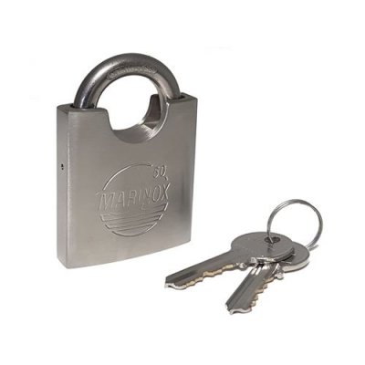 THIRARD  - Cadenas &agrave; cl&eacute; Marinox, inox, exterieur, anse prot&eacute;g&eacute;e inox, 40mm, 2 cl&eacute;s