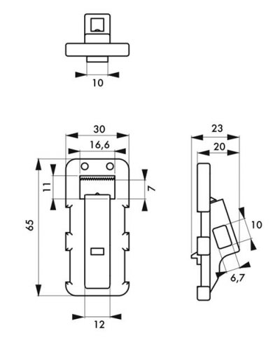 THIRARD  - M&acirc;choire aluminium isol&eacute; &Oslash; int&eacute;rieur 39 mm pour 8 cadenas