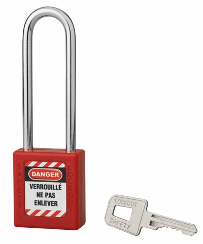 THIRARD  - Cadenas 40 mm anse acier &Oslash; 6 X 76 mm ROUGE
