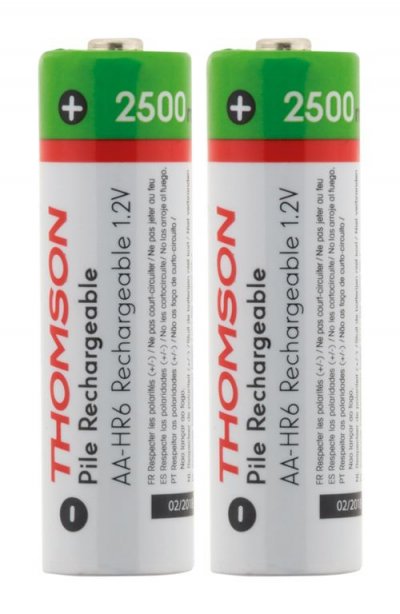 THOMSON  - Pack 2x piles rechargeables HR06 AA 2500 mAh