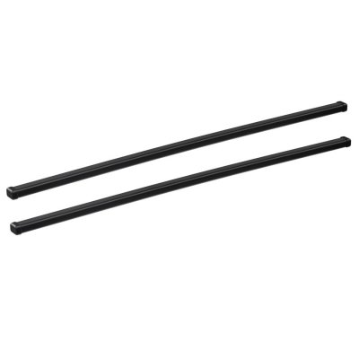 THULE  712100 Barres de Toit Carr&eacute;es Traditionnelles en Acier avec Rev&ecirc;tement Polym&egrave;re, Noir, 1080 mm