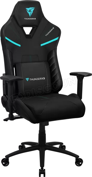 THUNDERX3  TC5 Max Fauteuil de Gaming, Simili Cuir, Noir/Bleu, Unique