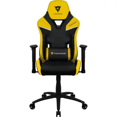 THUNDERX3  TC5BY, Chaise Gamer Ergonomique, Coussins Amovibles, Air Tech, Jaune