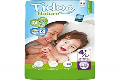 TIDOO  Nature Couche &Eacute;cologique Taille 4+ Maxi+ 48 couches