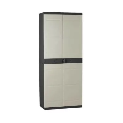 PLASTIKEN Tidy cupboard 70X44X176CM 4B  res neg/bei titanium